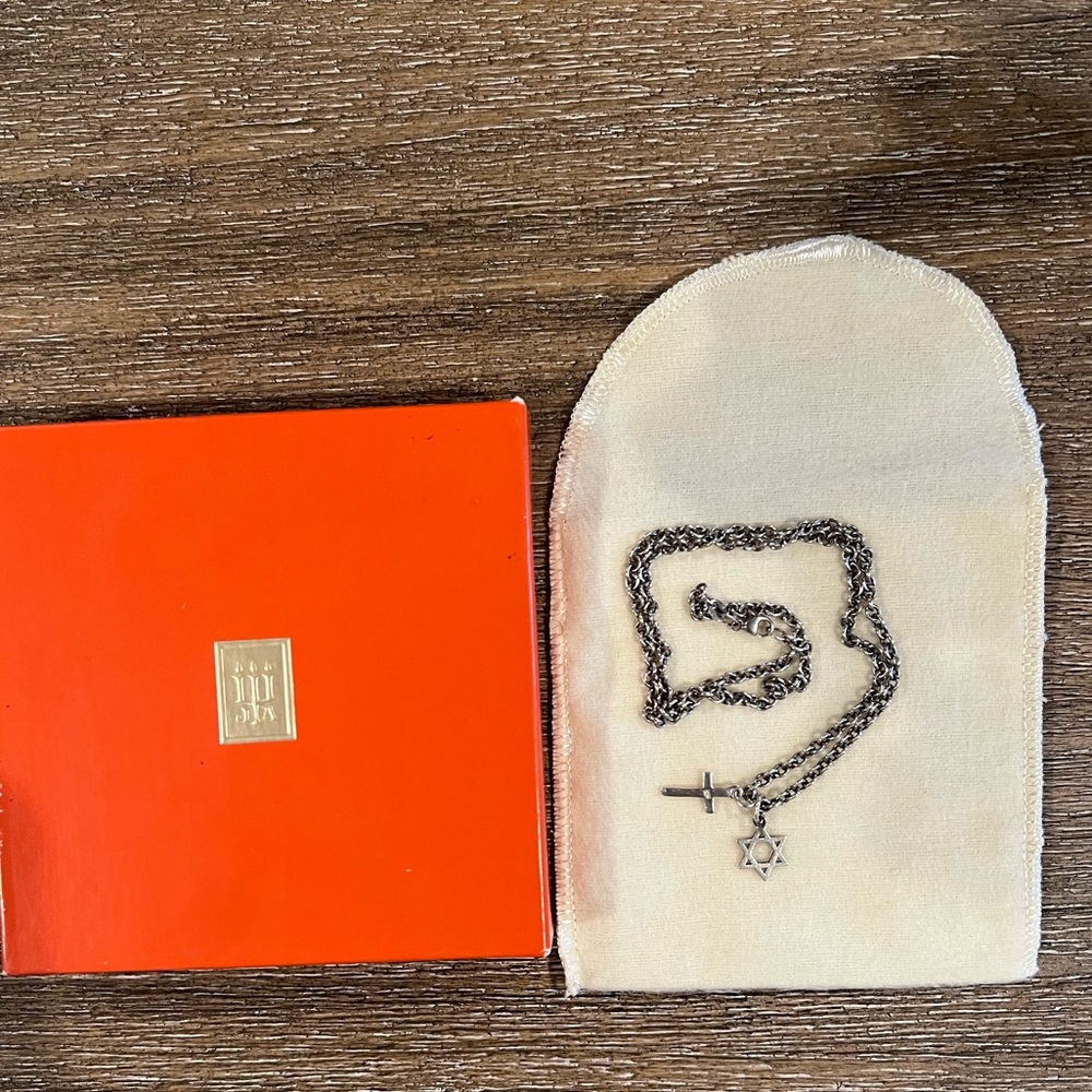 James Avery cable chain 20” with 2 charms